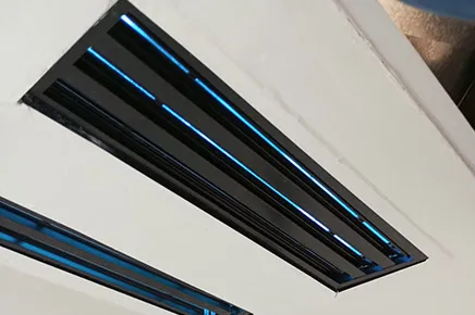 Difusor lineal en plafón
